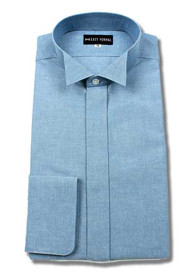 ST-511D Denimhemd mit Flügelkragen