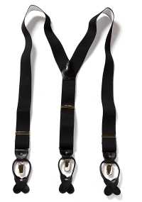 AT-BLACK-XL Albert Thurston Hosenträger Ohne Muster, Schwarz, 2-Wege-Typ, XL-Größe[Formelle Accessoires] ALBERT THURSTON Sub-Foto