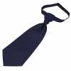 YT-304 Domestic Silk Ascot Tie (Euro Tie) Small Pattern Navy Blue