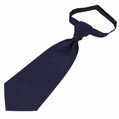 YT-304 Japanische Seiden-Ascot-Krawatte (Euro-Krawatte), Komon-Muster, Marineblau