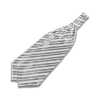 VAS-52 VANNERS Seiden-Ascot-Krawatte Streifen Silber