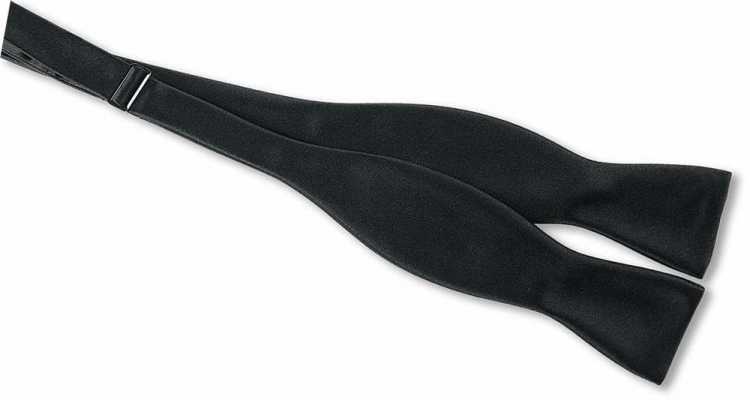 MT-101 Aus echtem Seiden-Grosgrain, Premium, von Hand gebundene Fliege, Schwarz
