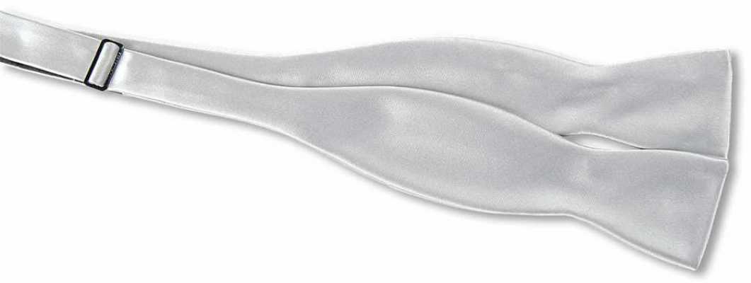 MT-501 Premium-Material Handgebundene Fliege mit Seidenoberfläche Silber