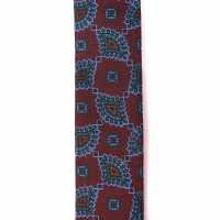 AT-RK20 Albert Thurston Hosenträger Komon Muster Rot Blau Textilart Lederende 38mm Breite[Formelle Accessoires] ALBERT THURSTON Sub-Foto