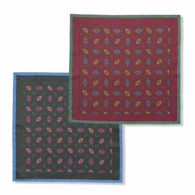 RKC-4883 EXCY FORMAL Seiden-Einstecktuch mit Komon-Muster, bedruckt