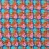 A7545 LINTON Linton Tweed Hergestellt In England Textil Orange X Türkisblau X Pink