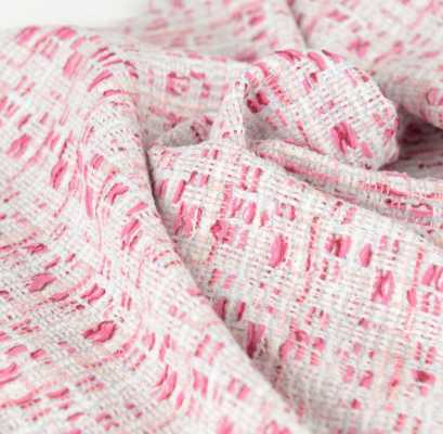 Z7575 LINTON Linton Tweed Hergestellt In England Textil Weiß X Rosa LINTON Unterfoto
