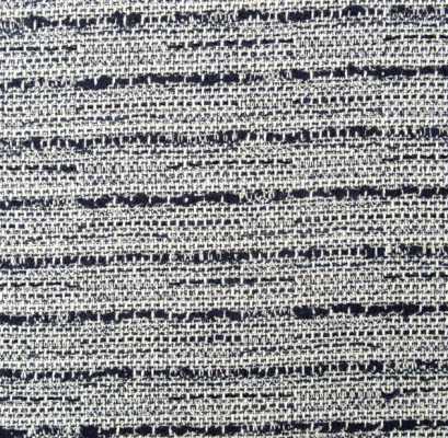 Z30040 LINTON Linton Tweed, Stoff, hergestellt in England, Marineblau × Weiß × Blau Lurexgarn