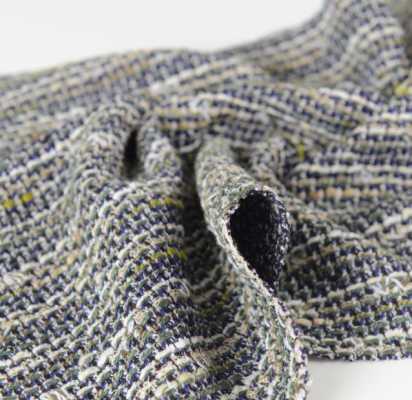 Z6351 LINTON Textil-Tweed Hergestellt In England Lila Blau X Grün X Weiß LINTON Sub-Foto