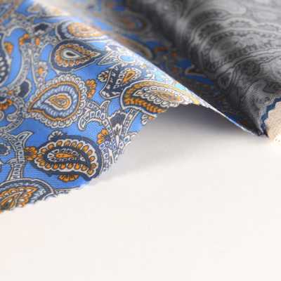 URJ-003 Hergestellt In Italien Cupra 100 % Print-Futter Paisley-Muster Blau[Beschichtung] TKS Sub-Foto