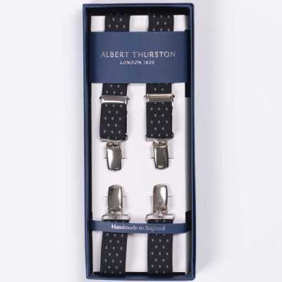 ATX-2447 Albert Thurston Hosenträger X-Rücken 4-Punkt-Clip-Verschluss 25 mm elastisch (Gummi)