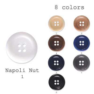 ナポリナット In Italien hergestellter Knopf aus echter Nuss