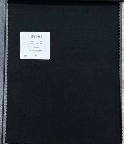 9PC0065 Woll-Polyester 10-Monats-Stoff Schwarz