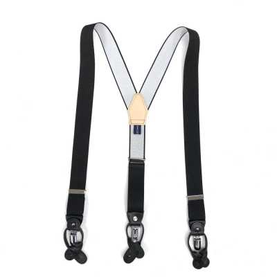 SR-BLACK SR-BLACK Hosenträger EXCY Hosenträger Schwarz einfarbig 2-in-1 35 mm elastisch