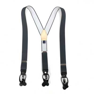 SR-GREY SR-GREY Hosenträger EXCY Braces Grau, einfarbig, 2-in-1, 35 mm, elastisch