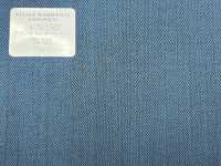 14CN-1502 CANONICO WOOL & SILK DOUBLE WARP Blaues Fischgrätmuster[Textil] CANONICO Sub-Foto
