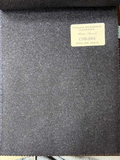 CNB2004 CANONICO Klassischer Wollflanell Marineblau Uni
