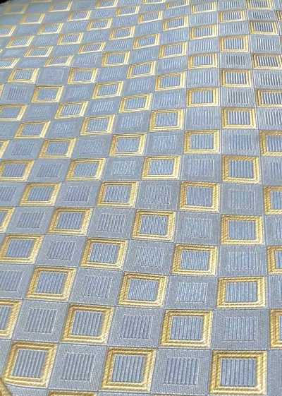 Seiden-Jacquard-Karomuster Grau [Outlet]