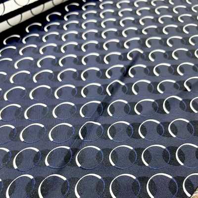 AI-9 Seiden-Jacquard-Schuppenmuster Marineblau [Outlet]