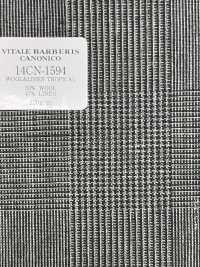 14CN1594 CANONICO 21 Mikron Wolle & Leinen Dunkelgrün Glencheck[Textil] CANONICO Sub-Foto