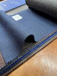 14CN1596 CANONICO 21 Mikron Wolle & Leinen Glencheck Blau[Textil] CANONICO Sub-Foto