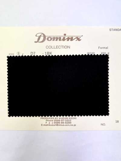 D7 Formal DOMINX (Dominks) Standard-Kollektion hochdichtes Doeskin schwarze Herbst-/Winterwolle