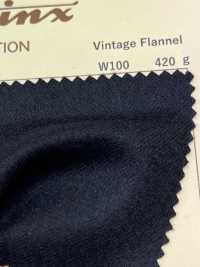 4526 Vintage Flanell DOMINX Standard Kollektion 6 Farben Schwarz Dunkelgrau Marine Braun Weiß[Textil] Katsuragi-Wolle (DOMINX) Sub-Foto