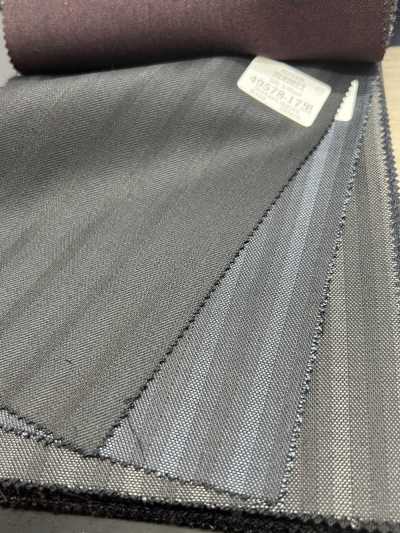 SILK&WOOL Verwobener Chambray All Seasons Abwechselnde Streifen