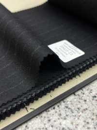 29415 TRADITIONAL FABRIC Anzugstoff Aus Mehreren Materialien, Schwarze Kreidestreifen[Textil] Kunishima Co., Ltd. Sub-Foto