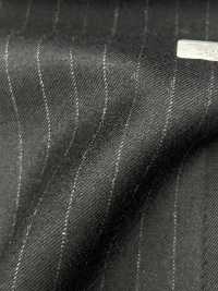 29415 TRADITIONAL FABRIC Anzugstoff Aus Mehreren Materialien, Schwarze Kreidestreifen[Textil] Kunishima Co., Ltd. Sub-Foto