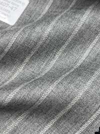 09407 TRADITIONAL FABRIC Wasserabweisender Stretch-Anzugstoff, Multimaterial, Gestreift, Hellgrau[Textil] Kunishima Co., Ltd. Sub-Foto