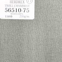 56510-75 25SSHERDREX [TWILL CHAMBRAY] Twill Chambray, Ohne Muster Grün[Textil] Kunishima Co., Ltd. Sub-Foto