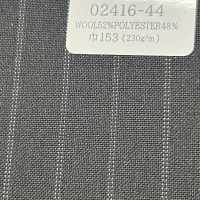 02416-44 25SS BESTE AUSWAHL [FANCY WORSTED] Fancy Worsted Dunkelgrau Doppelstreifen[Textil] Kunishima Co., Ltd. Sub-Foto