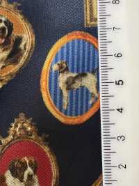 URJ-078 Bilderrahmen Für Hunde, 100 % Cupra, Bedruckt, Futter, Marineblau, Made In Italy[Beschichtung] TKS Sub-Foto