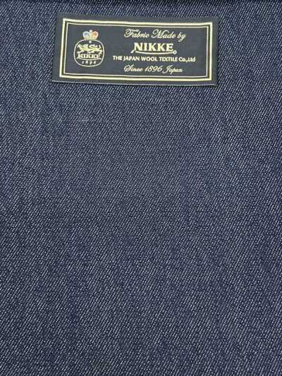 896S4311-38 NIKKE Woll-Denim Marineblau glatt S140s