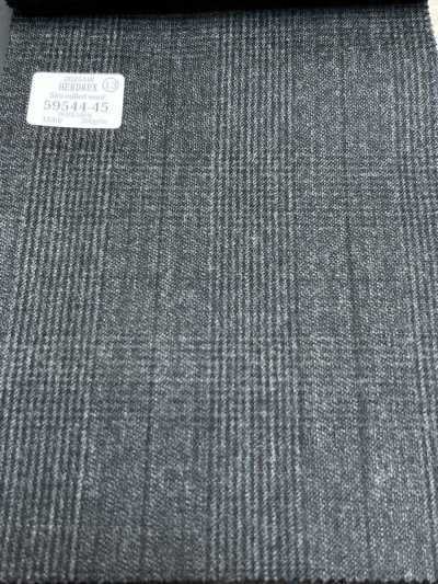59544-45 26AW HERDREX Siro-Milled Wolle Anthrazitgrau Glencheck