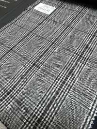 59545-92 25AW HERDREX [Siro-gewalkte Wolle] Siro-gewalkte Wolle Hellgrau Glencheck[Textil] Kunishima Co., Ltd. Sub-Foto