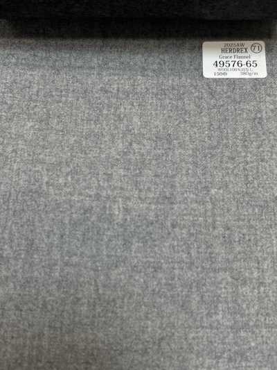 49576-65 26AW HERDREX [Grace Flannel] Grace Flannel Hellgrau einfarbig