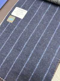 55CN5506 CANONICO JERSEY KAMMGARN FLANELL MARINEBLAU KREIDESTREIFEN[Textil] CANONICO Sub-Foto