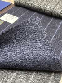 55CN5506 CANONICO JERSEY KAMMGARN FLANELL MARINEBLAU KREIDESTREIFEN[Textil] CANONICO Sub-Foto