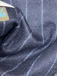 55CN5506 CANONICO JERSEY KAMMGARN FLANELL MARINEBLAU KREIDESTREIFEN[Textil] CANONICO Sub-Foto