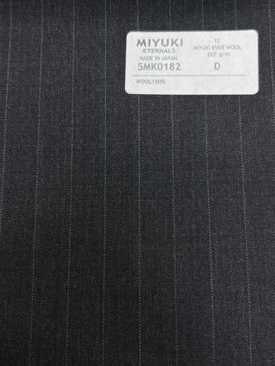 5MK0182 MIYUKI EVER Wolle Streifen Anthrazitgrau