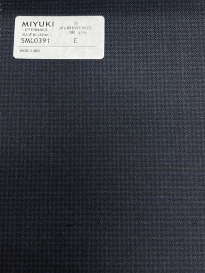 5ML0391 MIYUKI EVER WOOL (Miyuki Ever Wool) Hahnentritt Marineblau