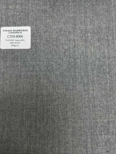 CNB8006 CANONICO Standard Flanell Super120's Hellgrau Uni