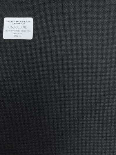 CNJ301 CANONICO (Canonico) Standard 21μ MONTECARLO Jackenstoff Hopsack Uni Schwarz