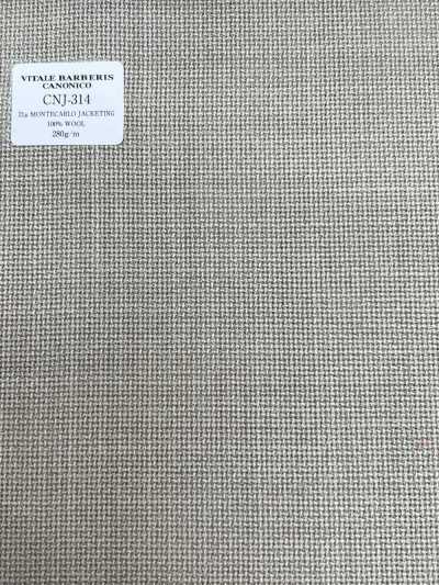 CNJ314 CANONICO (Canonico) Standard 21μ MONTECARLO Jackenstoff Hopsack einfarbig hellbeige