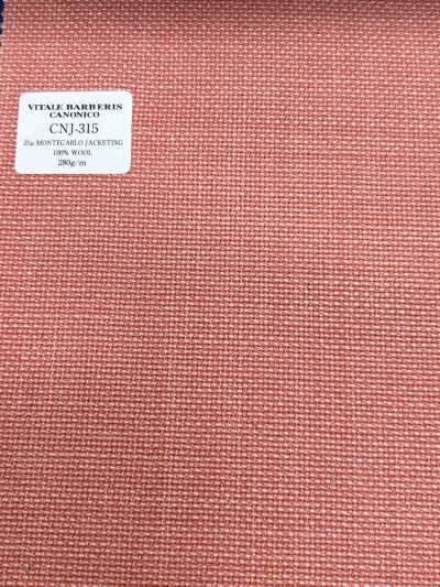 CNJ315 CANONICO Standard 21μ MONTECARLO Jackenstoff Hopsack einfarbig Orange