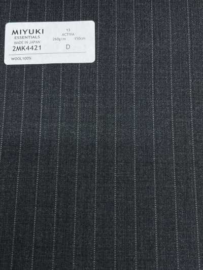 2MK4421 26SS Miyuki Stoff MIYUKI ESSENTIALS ACTIVA Anthrazitgrau gestreift