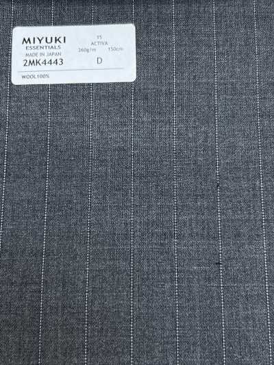 2MK4443 26SS MIYUKI Stoff ESSENTIALS ACTIVA mittelgrauer Streifen