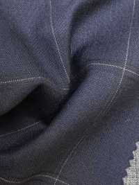 2ML4571 26SS Miyuki Textile MIYUKI Essentials TROPICS Navy Check Miyuki Wollmühlen Unterfoto